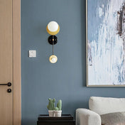 Applique murale noire et dorée à 2 lumières scandinave — vue 4