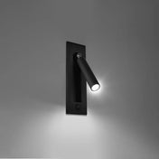Applique murale noire LED spot orientable en acier — vue 1