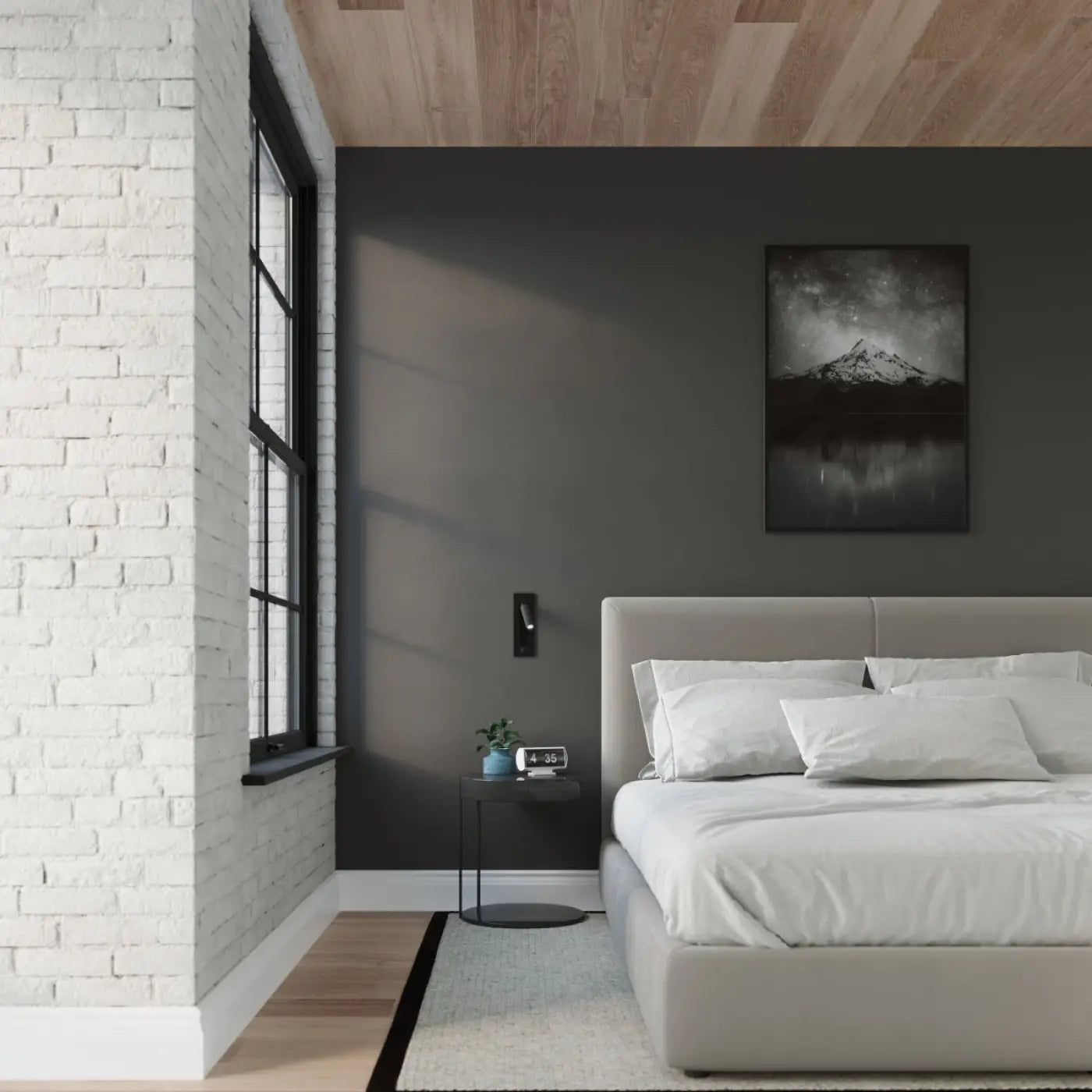Applique murale noire LED spot orientable en acier — vue 6