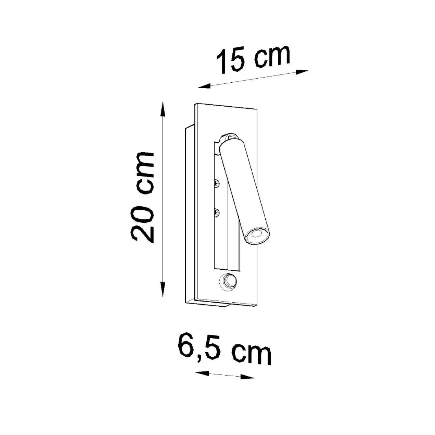 Applique murale noire LED spot orientable en acier — vue 9