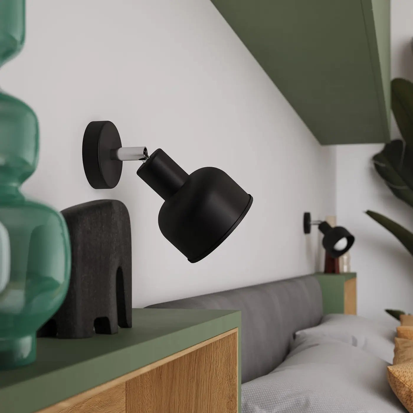Applique murale noire LED spot orientable industriel — vue 11