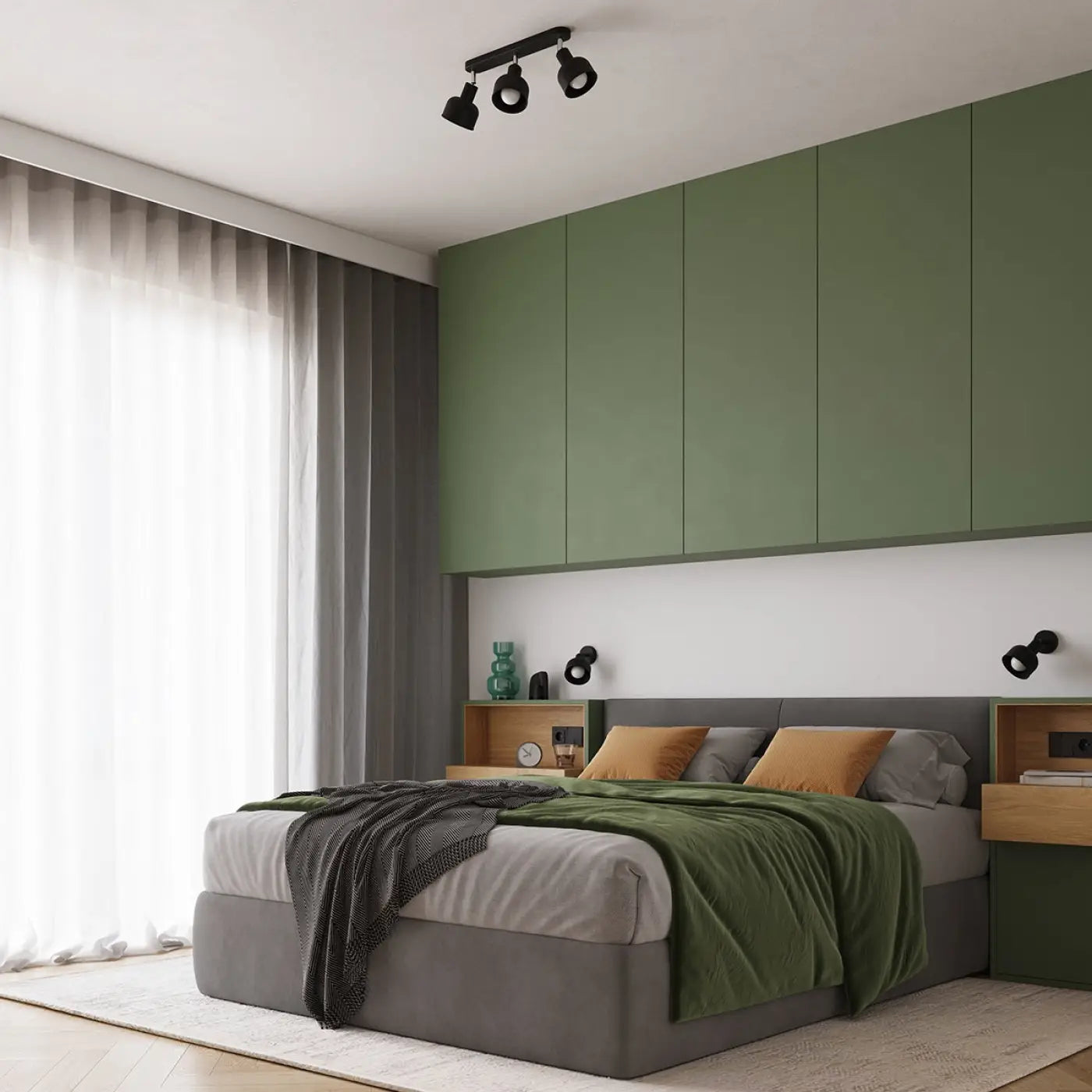 Applique murale noire LED spot orientable industriel — vue 12