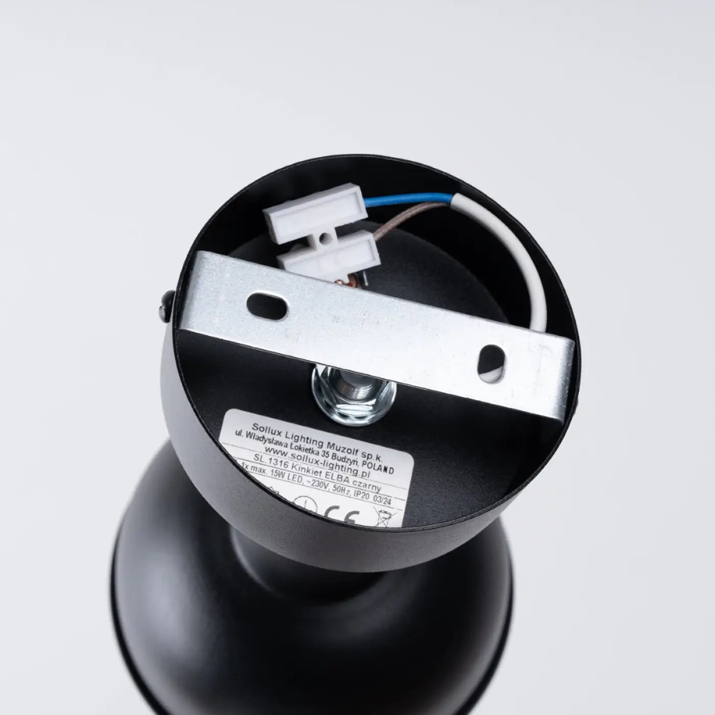 Applique murale noire LED spot orientable industriel — vue 6