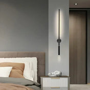 Applique murale noire tube LED tête pivotante — vue 2