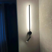 Applique murale noire tube LED tête pivotante — vue 3