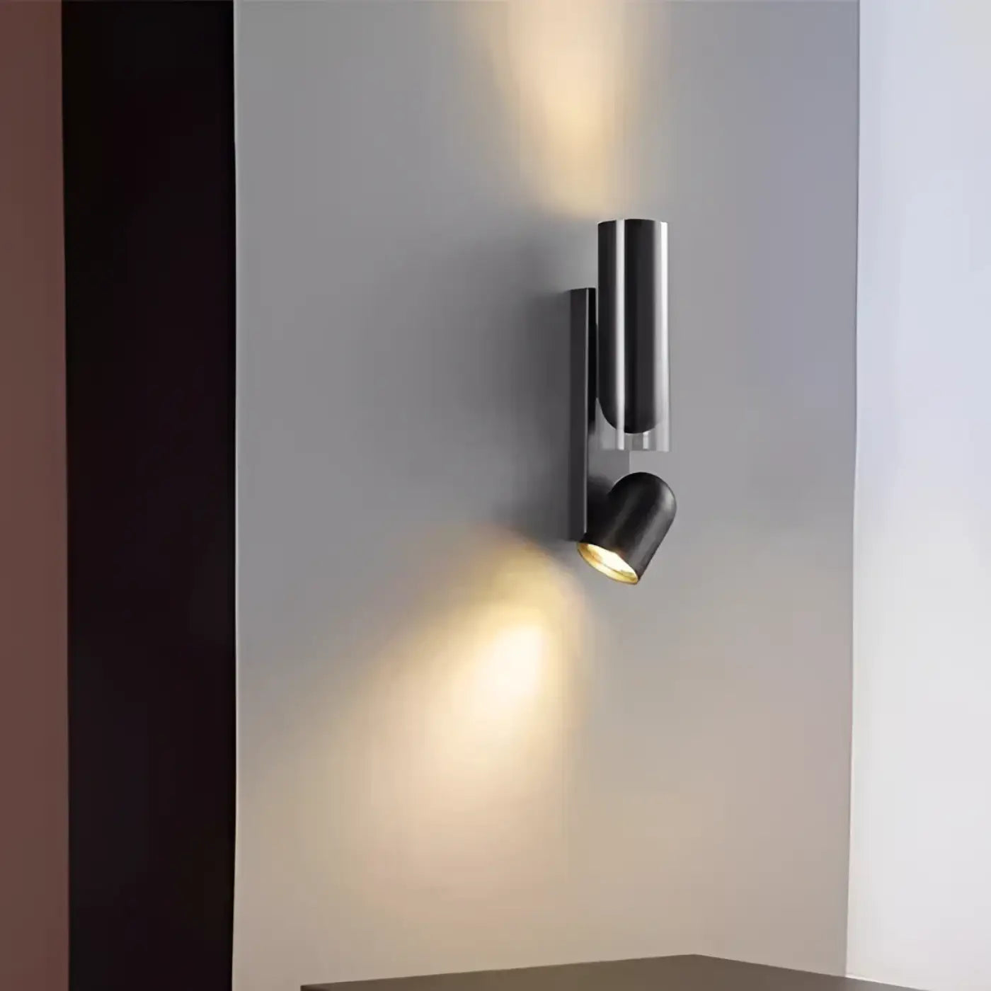 Applique murale orientable noire et bronze en métal — vue 4