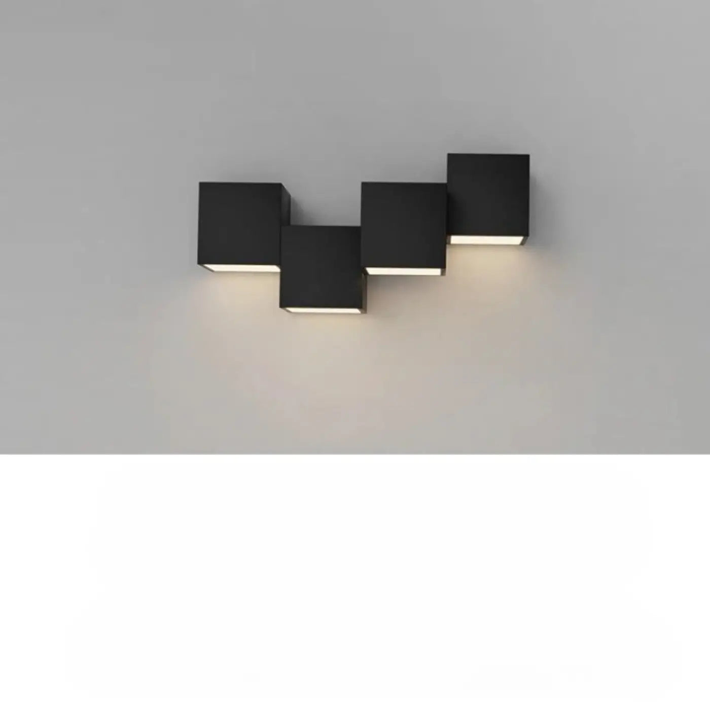 Applique murale rectangulaire en aluminium noir ou blanc — vue 5