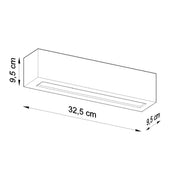 Applique murale rectangulaire en céramique blanche E27 — vue 8