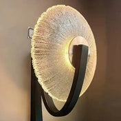Applique murale rétro en aluminium noir et verre doré — vue 4