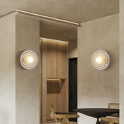 Applique murale ronde beige à texture naturelle — vue 3