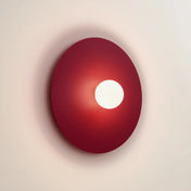 Applique murale ronde bordeaux métal et verre G9 — vue 4