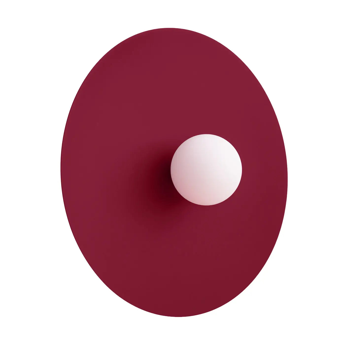 Applique murale ronde bordeaux métal et verre G9 — vue 7