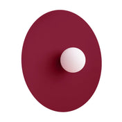 Applique murale ronde bordeaux métal et verre G9 — vue 7