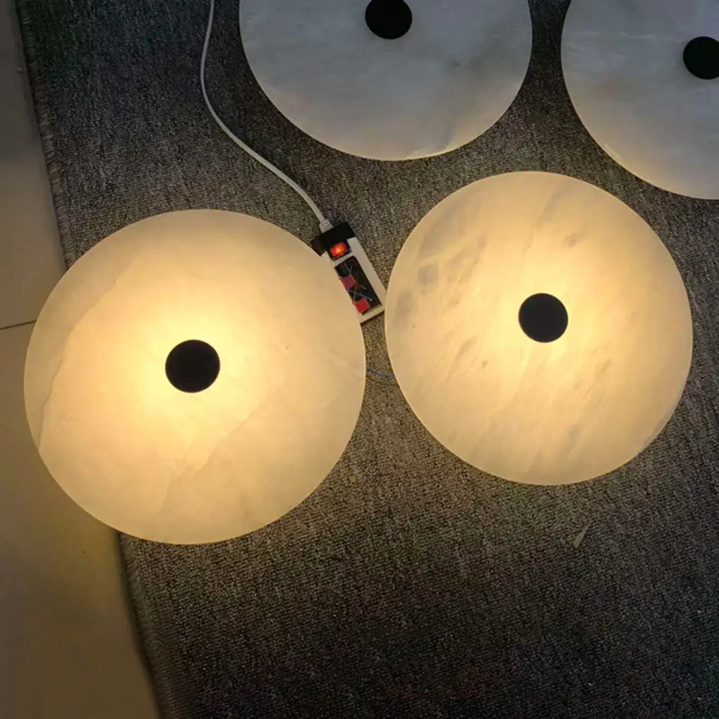 Applique murale ronde en acrylique blanc cassé à 4 modes — vue 3