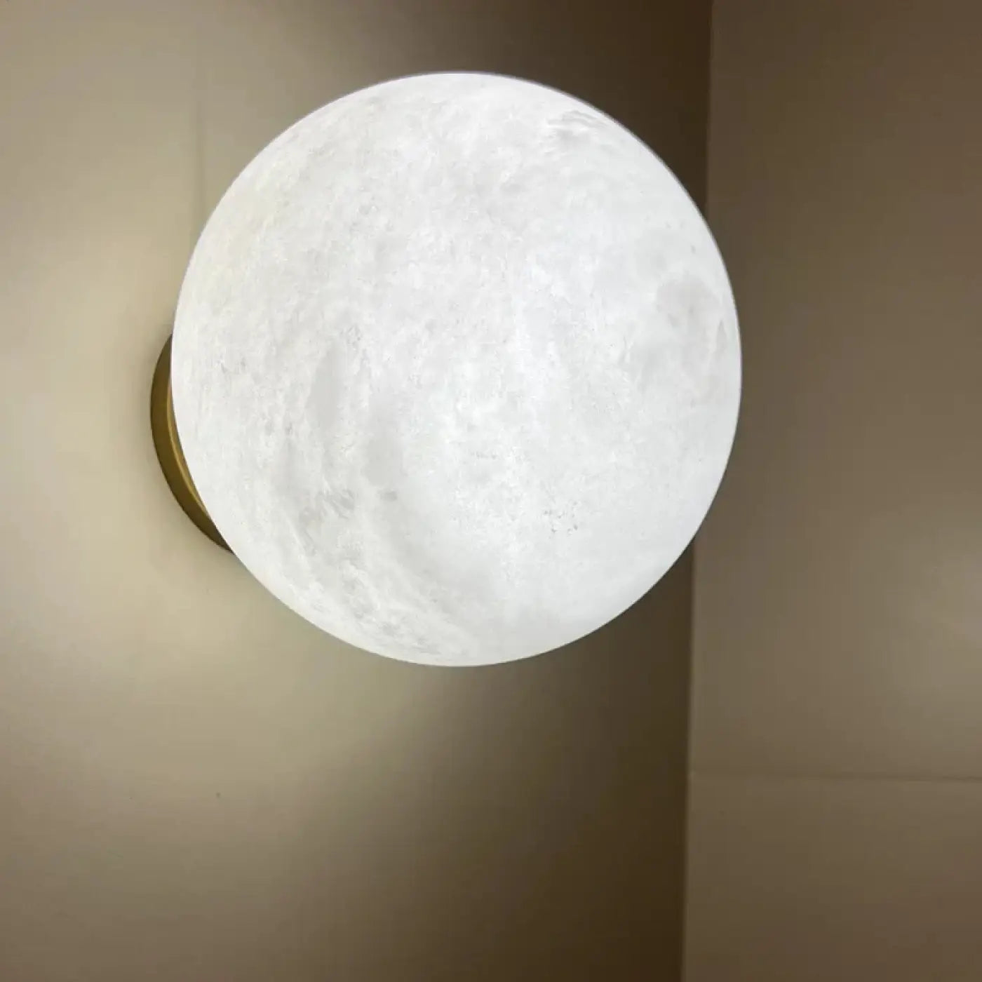 Applique murale ronde en marbre blanc style scandinave — vue 3