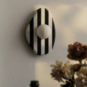 Applique murale ronde en marbre rayé noir art déco — vue 3