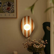 Applique murale ronde en marbre rayé noir art déco — vue 7