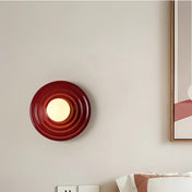 Applique murale ronde en verre ondulé colorée vintage — vue 12