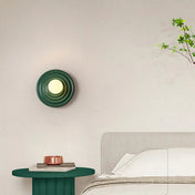 Applique murale ronde en verre ondulé colorée vintage — vue 14