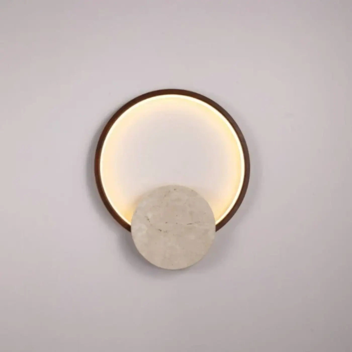 Applique murale ronde pierre et métal à intensité réglable — vue 4