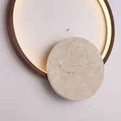 Applique murale ronde pierre et métal à intensité réglable — vue 5