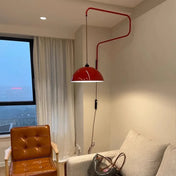 Applique murale rouge à bras articulé design industriel — vue 1