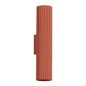 Applique murale rouge ocre cannelée LED double faisceau — vue 6