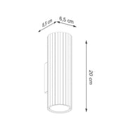 Applique murale rouge ocre cannelée LED — vue 10
