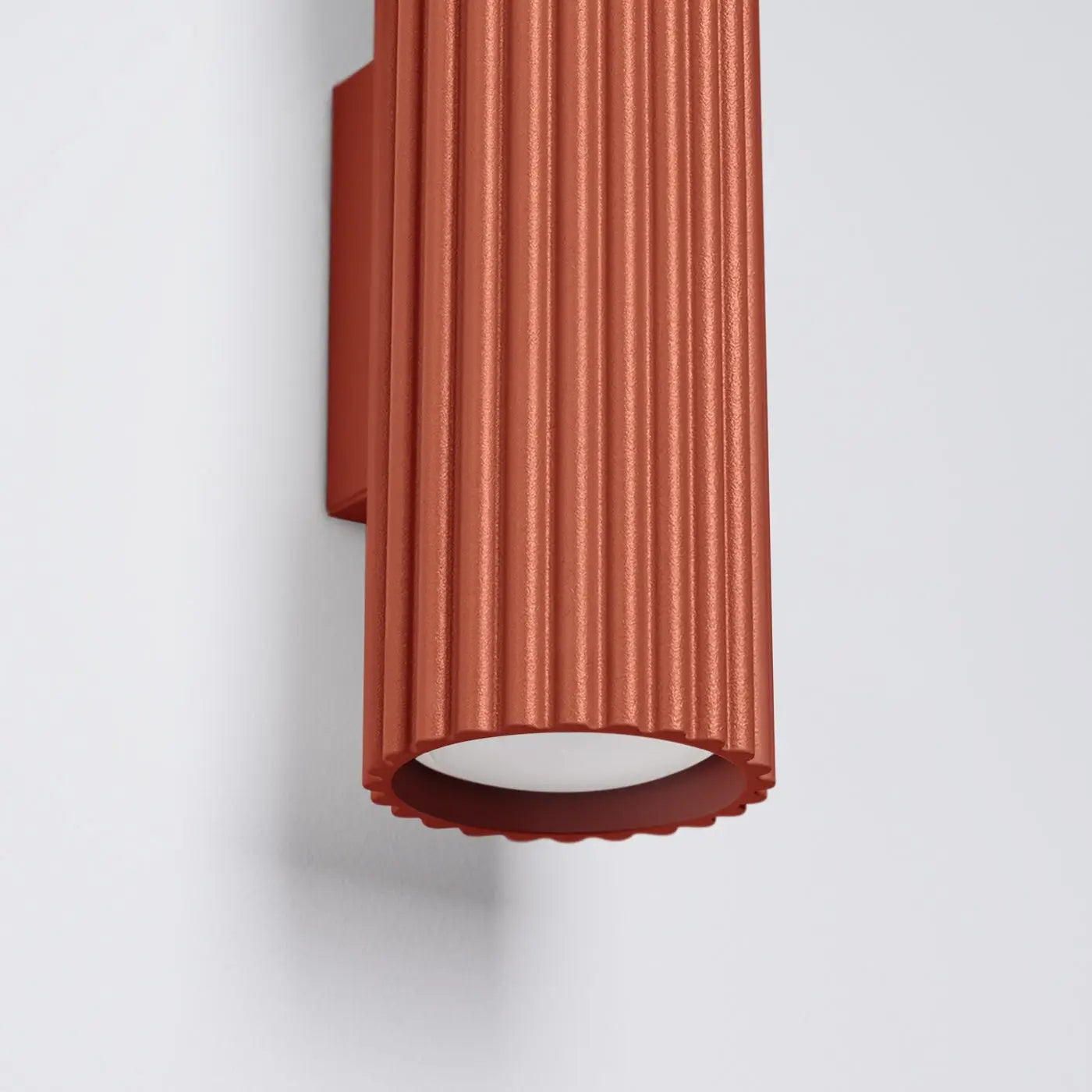 Applique murale rouge ocre cannelée LED — vue 4