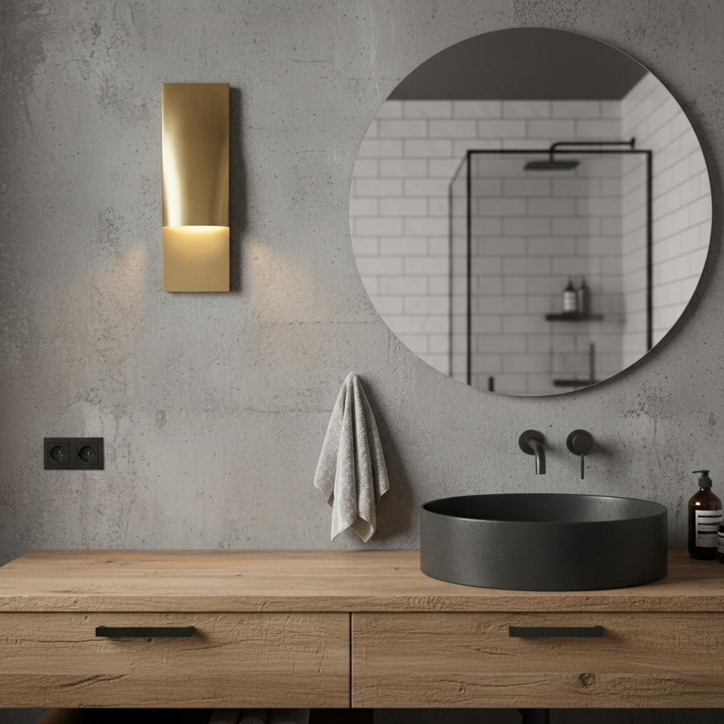 Brass designer wall sconce | EVI