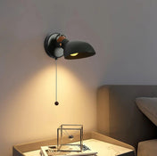 Applique murale scandinave en bois noir et blanc E27 — vue 1