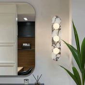 Applique murale scandinave en marbre blanc et aluminium — vue 12