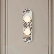 Applique murale scandinave en marbre blanc et aluminium — vue 4