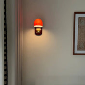 Applique murale scandinave orange en métal et verre E27 — vue 3