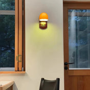 Applique murale scandinave orange en métal et verre E27 — vue 4