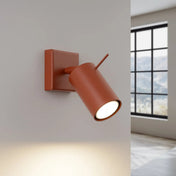 Applique murale spot GU10 métal rouge ocre minimaliste — vue 1
