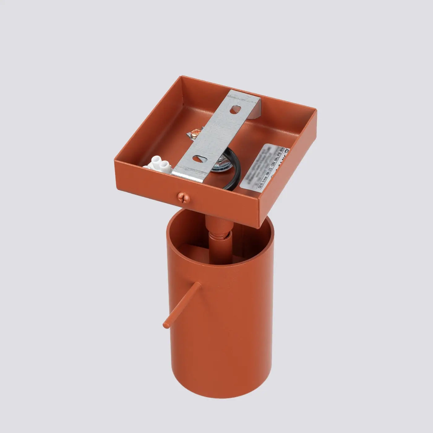 Applique murale spot GU10 métal rouge ocre minimaliste — vue 4