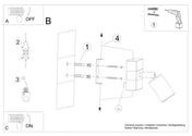Applique murale spot orientable en bois et métal noir — vue 9