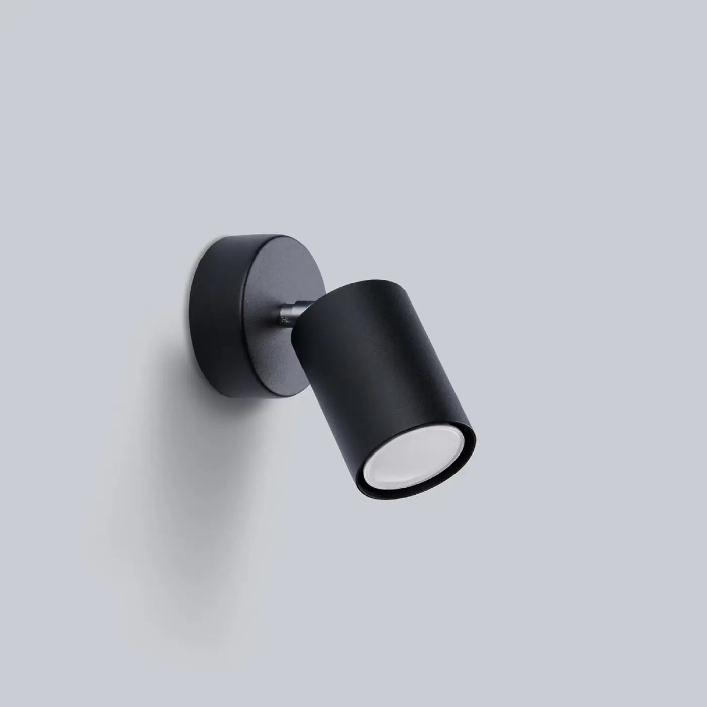 Applique murale spot orientable noire et chrome minimaliste — vue 2