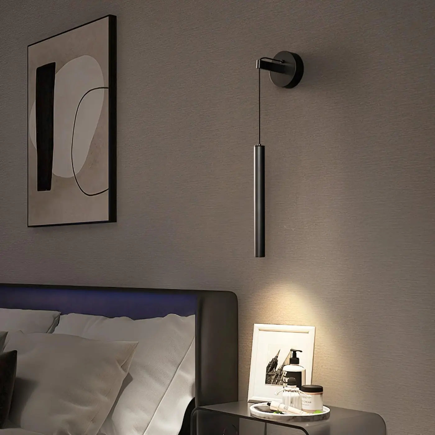 Applique murale suspendue en aluminium or et noir — vue 4