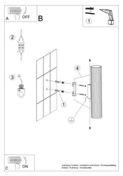 Applique murale taupe cannelée LED double faisceau — vue 11