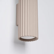 Applique murale taupe cannelée LED double faisceau — vue 5