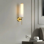 Applique murale tube en aluminium doré à 2 lumières — vue 2