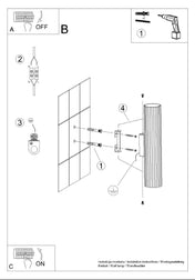 Applique murale vert olive cannelée LED double faisceau — vue 11