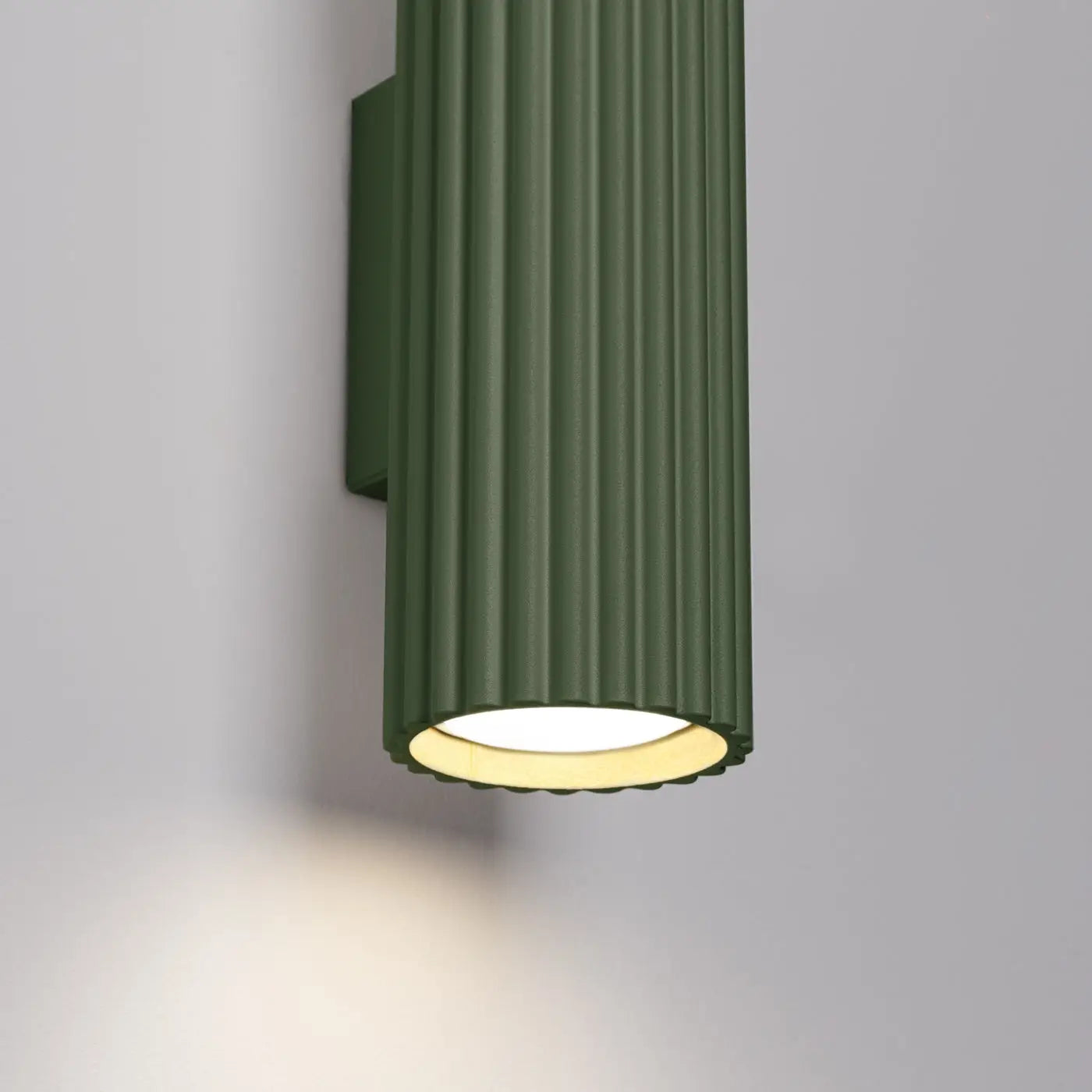 Applique murale vert olive cannelée LED scandinave — vue 3