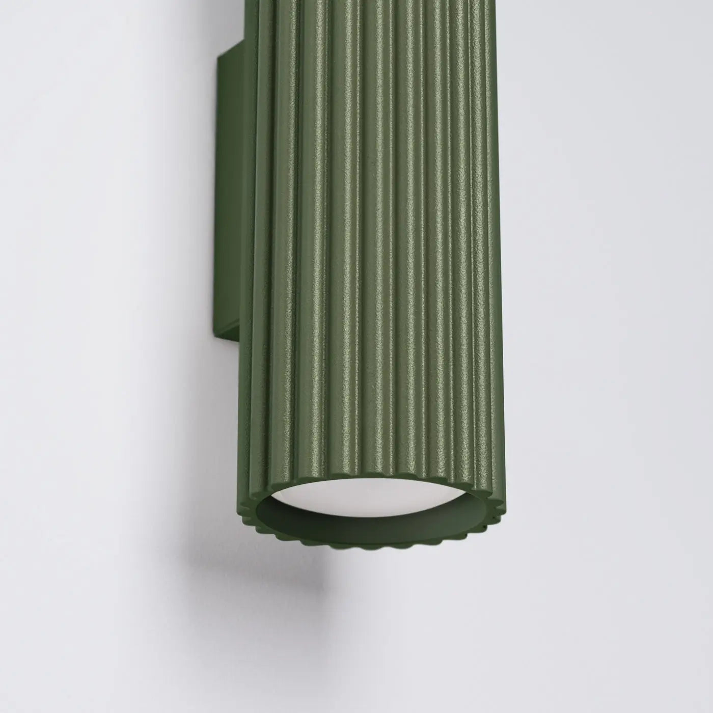 Applique murale vert olive cannelée LED scandinave — vue 4