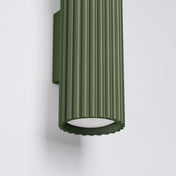 Applique murale vert olive cannelée LED scandinave — vue 4