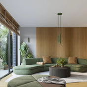 Applique murale vert olive cannelée LED scandinave — vue 6