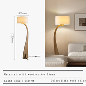 Lampadaire Led en bois au Design moderne