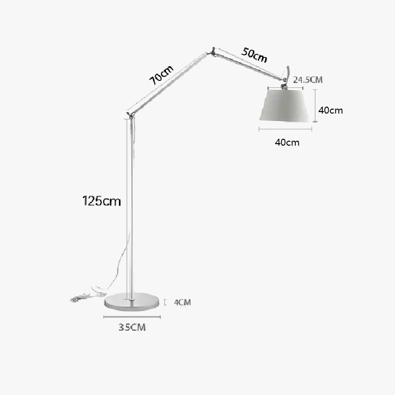 Lampe de bureau pliante style industriel avec bras long